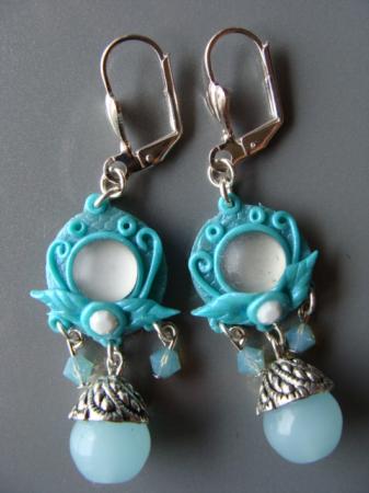 boucles d'oreilles turquoises