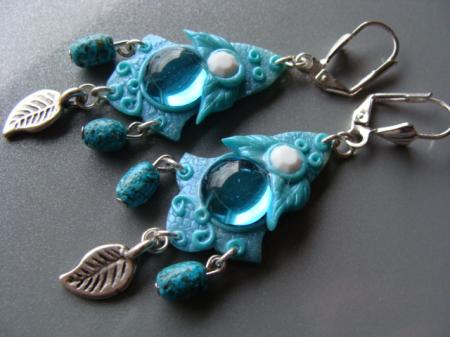 boucles d'oreilles turquoises