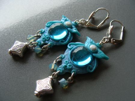 boucles d'oreilles turquoises