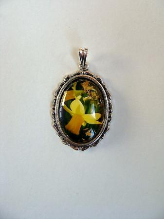 PENDENTIF JONQUILLES ARGENTE